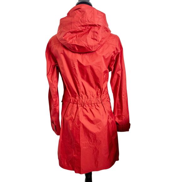 Patagonia Torrentshell Red Hooded Raincoat Trench Jacket Women’s Small - Picture 3 of 12